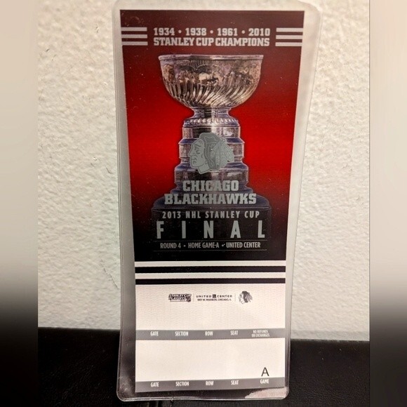 NHL 2013 Stanley Cup Playoffs CLEAR Ticket Chicago Blackhawks - Picture 1 of 5